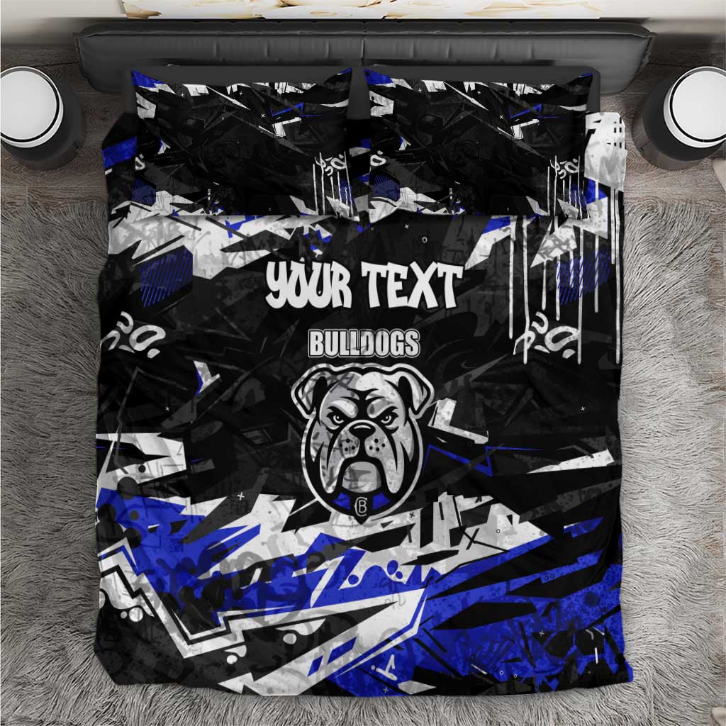Personalized Canterbury-Bankstown Bulldogs Bedding Set Graffiti Grunge Abstract Urban Street Style Design