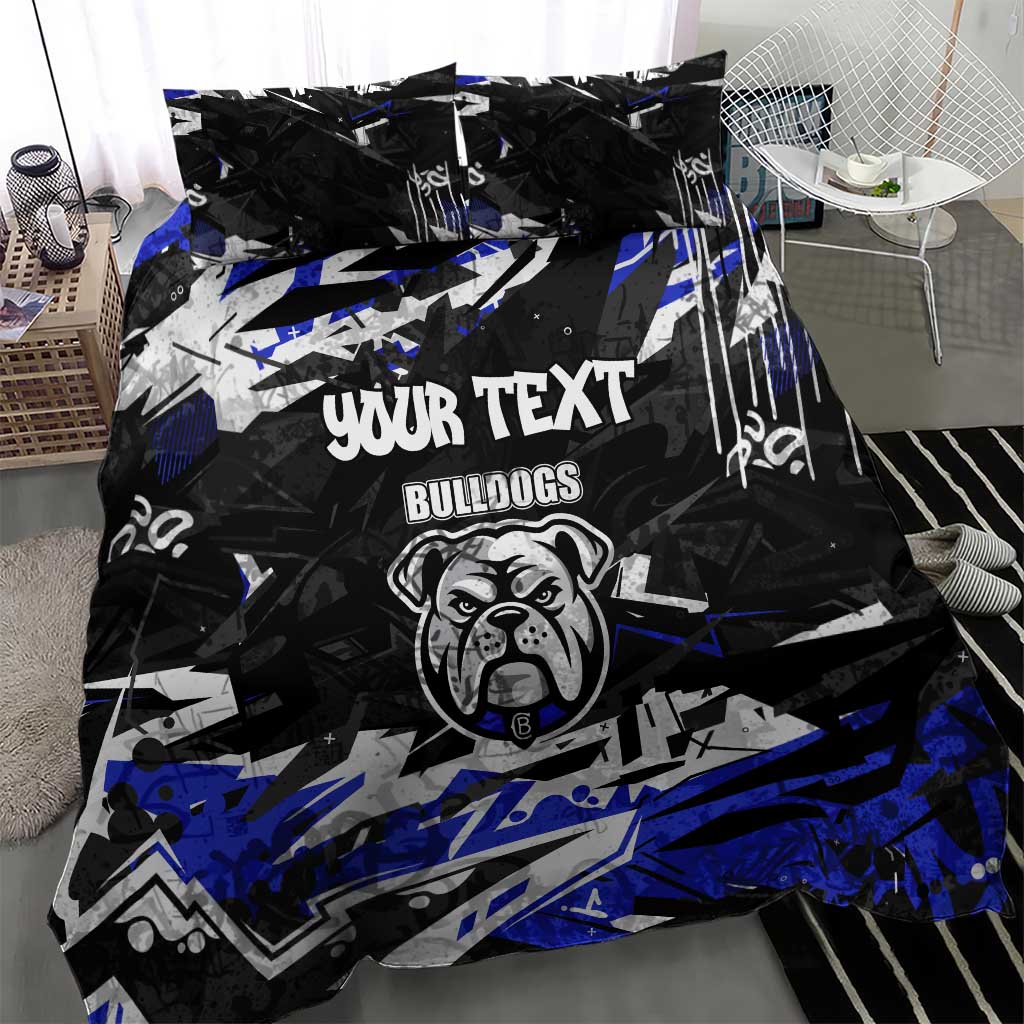 Personalized Canterbury-Bankstown Bulldogs Bedding Set Graffiti Grunge Abstract Urban Street Style Design