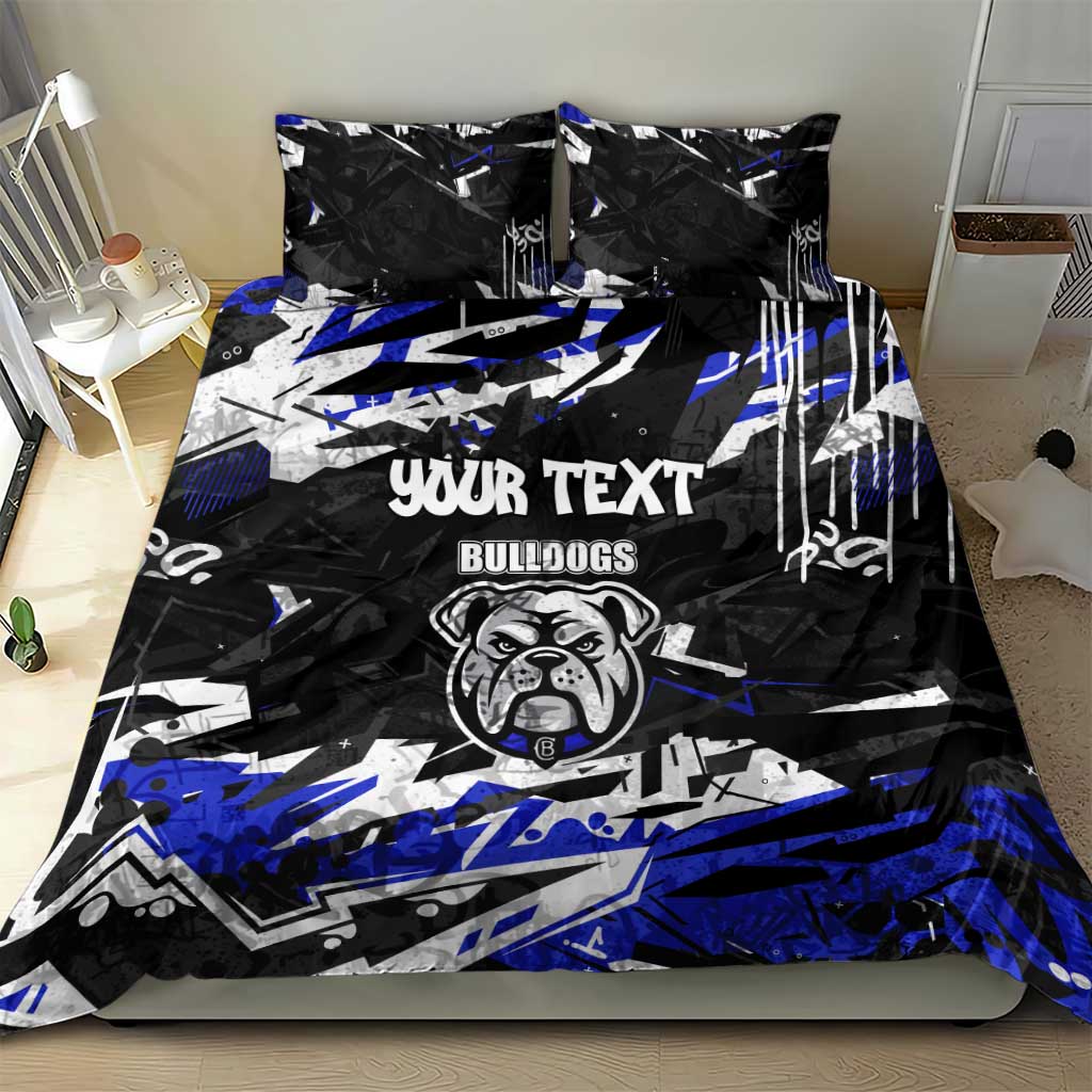 Personalized Canterbury-Bankstown Bulldogs Bedding Set Graffiti Grunge Abstract Urban Street Style Design