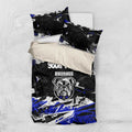 Personalized Canterbury-Bankstown Bulldogs Bedding Set Graffiti Grunge Abstract Urban Street Style Design