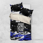 Personalized Canterbury-Bankstown Bulldogs Bedding Set Graffiti Grunge Abstract Urban Street Style Design