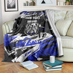 Personalized Canterbury-Bankstown Bulldogs Blanket Graffiti Grunge Abstract Urban Street Style Design