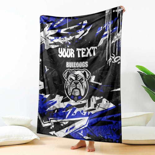Personalized Canterbury-Bankstown Bulldogs Blanket Graffiti Grunge Abstract Urban Street Style Design