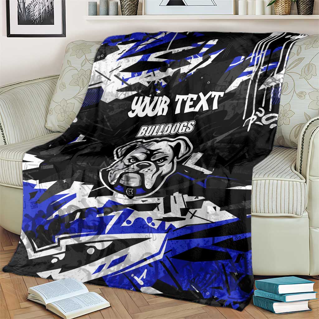 Personalized Canterbury-Bankstown Bulldogs Blanket Graffiti Grunge Abstract Urban Street Style Design