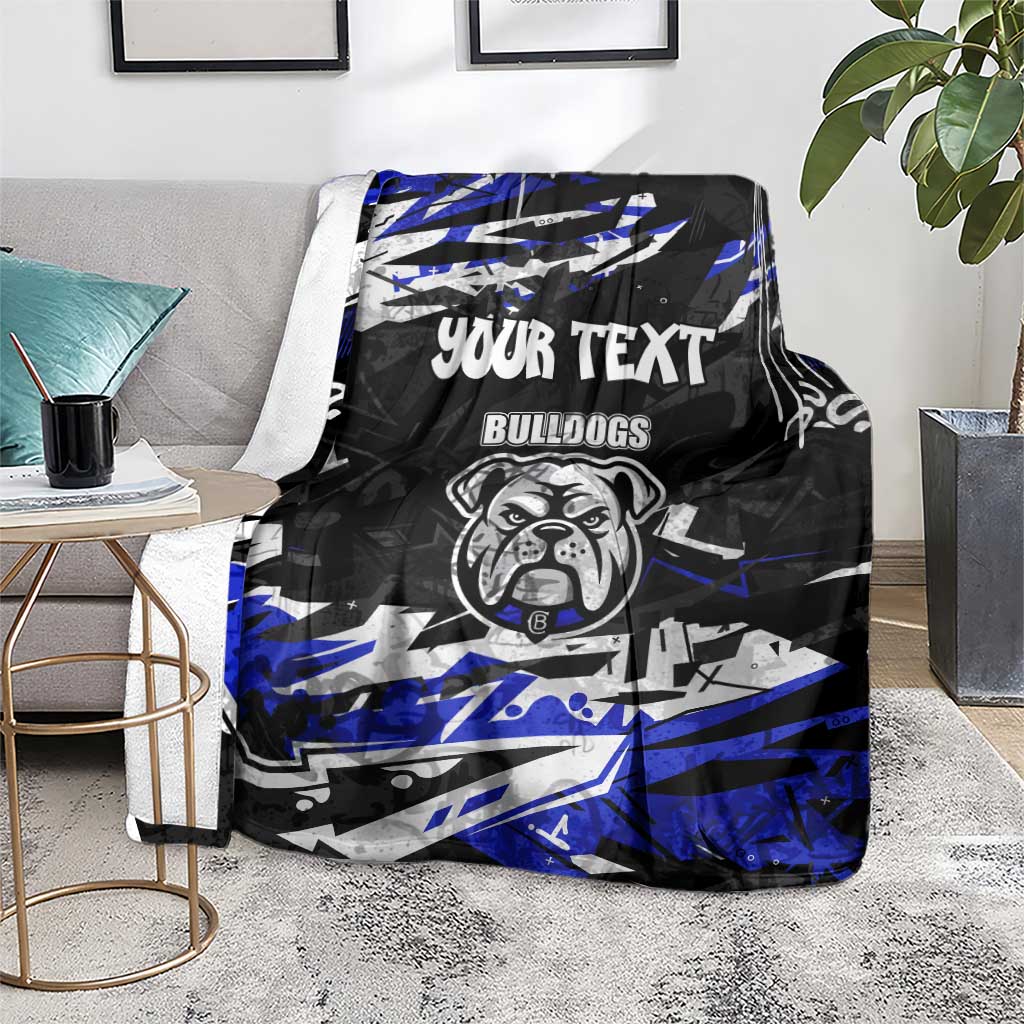 Personalized Canterbury-Bankstown Bulldogs Blanket Graffiti Grunge Abstract Urban Street Style Design