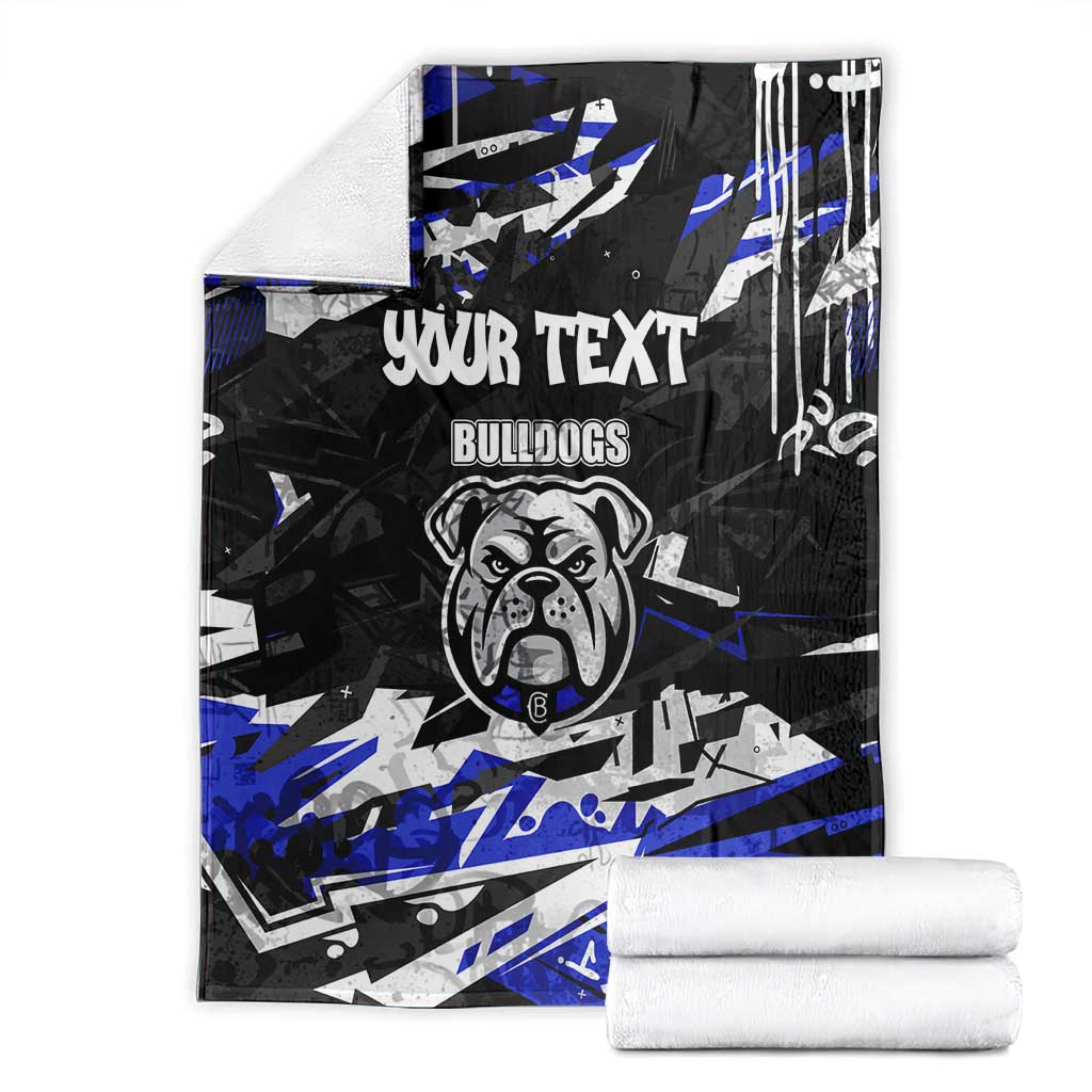 Personalized Canterbury-Bankstown Bulldogs Blanket Graffiti Grunge Abstract Urban Street Style Design
