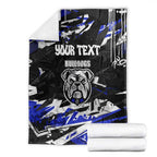 Personalized Canterbury-Bankstown Bulldogs Blanket Graffiti Grunge Abstract Urban Street Style Design