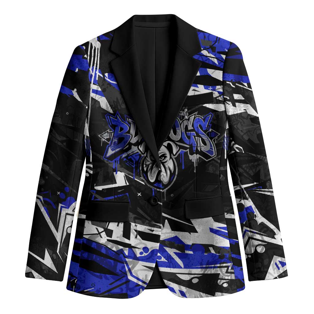 Personalized Canterbury-Bankstown Bulldogs Blazer Graffiti Grunge Abstract Urban Street Style Design
