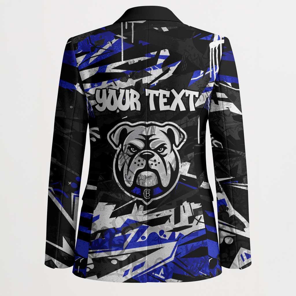 Personalized Canterbury-Bankstown Bulldogs Blazer Graffiti Grunge Abstract Urban Street Style Design