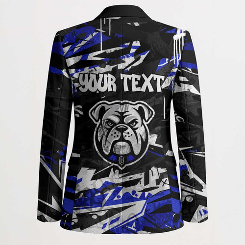Personalized Canterbury-Bankstown Bulldogs Blazer Graffiti Grunge Abstract Urban Street Style Design