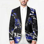 Personalized Canterbury-Bankstown Bulldogs Blazer Graffiti Grunge Abstract Urban Street Style Design