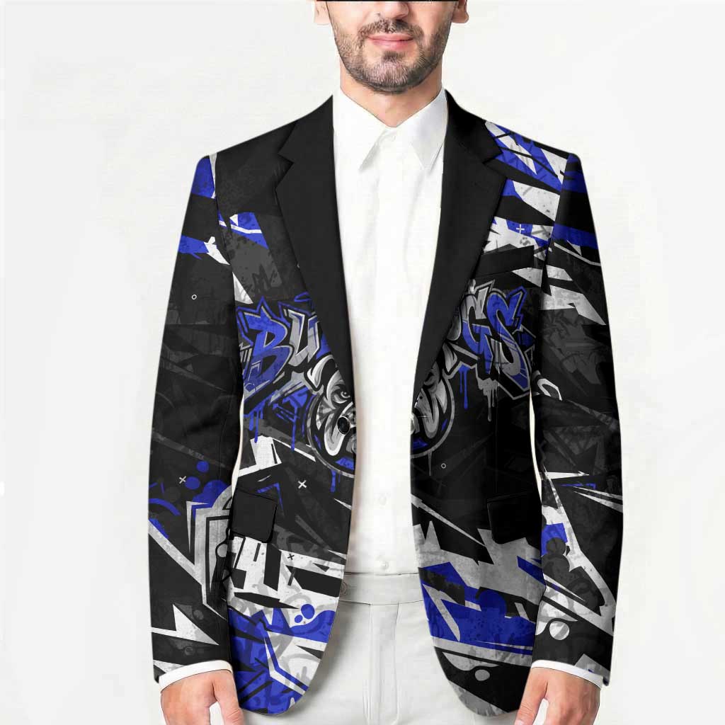 Personalized Canterbury-Bankstown Bulldogs Blazer Graffiti Grunge Abstract Urban Street Style Design