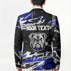Personalized Canterbury-Bankstown Bulldogs Blazer Graffiti Grunge Abstract Urban Street Style Design