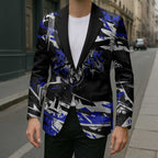 Personalized Canterbury-Bankstown Bulldogs Blazer Graffiti Grunge Abstract Urban Street Style Design