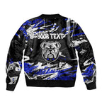 Personalized Canterbury-Bankstown Bulldogs Bomber Jacket Graffiti Grunge Abstract Urban Street Style Design