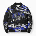 Personalized Canterbury-Bankstown Bulldogs Bomber Puffer Jacket Graffiti Grunge Abstract Urban Street Style Design
