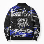 Personalized Canterbury-Bankstown Bulldogs Bomber Puffer Jacket Graffiti Grunge Abstract Urban Street Style Design