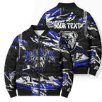 Personalized Canterbury-Bankstown Bulldogs Bomber Puffer Jacket Graffiti Grunge Abstract Urban Street Style Design