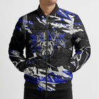 Personalized Canterbury-Bankstown Bulldogs Bomber Puffer Jacket Graffiti Grunge Abstract Urban Street Style Design