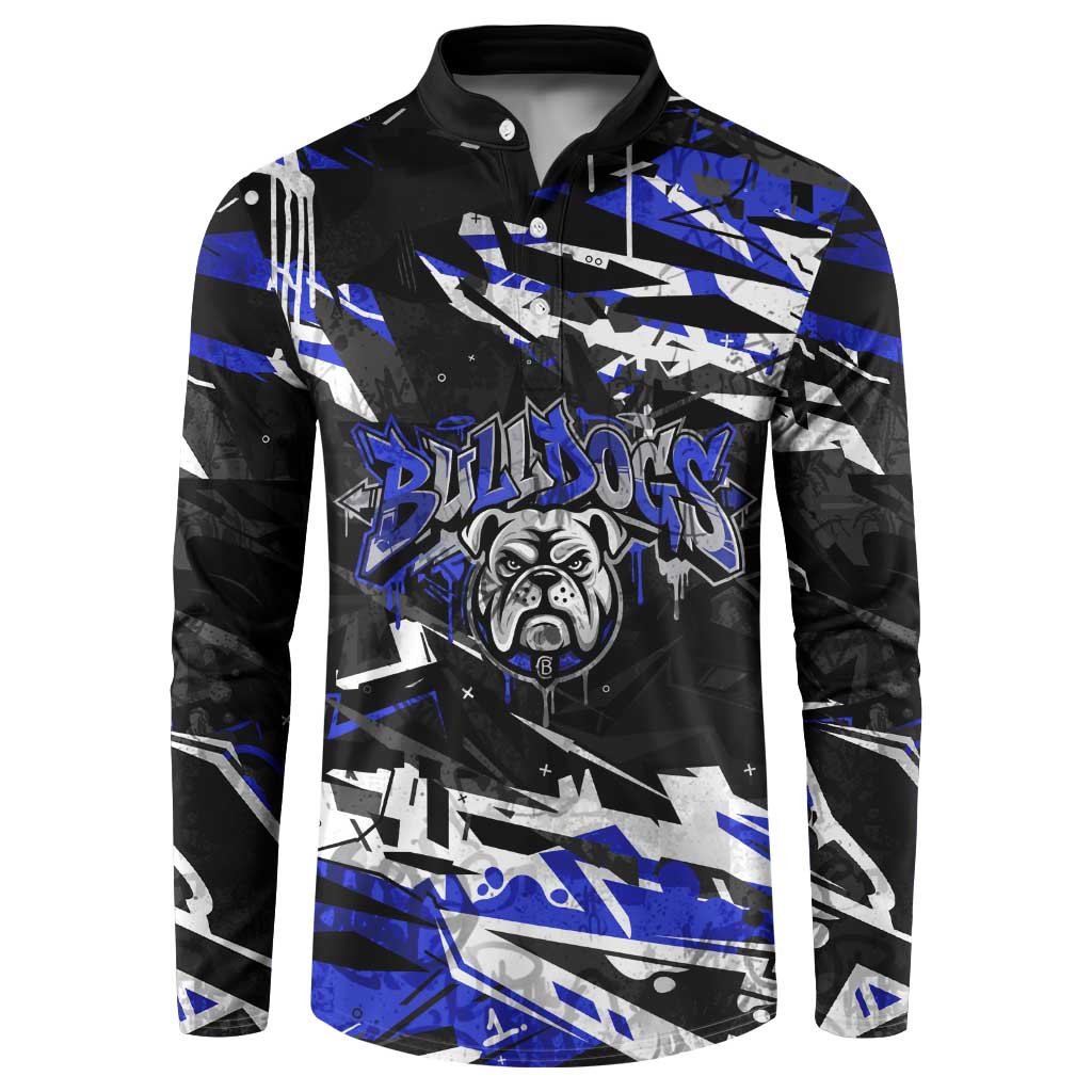 Personalized Canterbury-Bankstown Bulldogs Button Sweatshirt Graffiti Grunge Abstract Urban Street Style Design