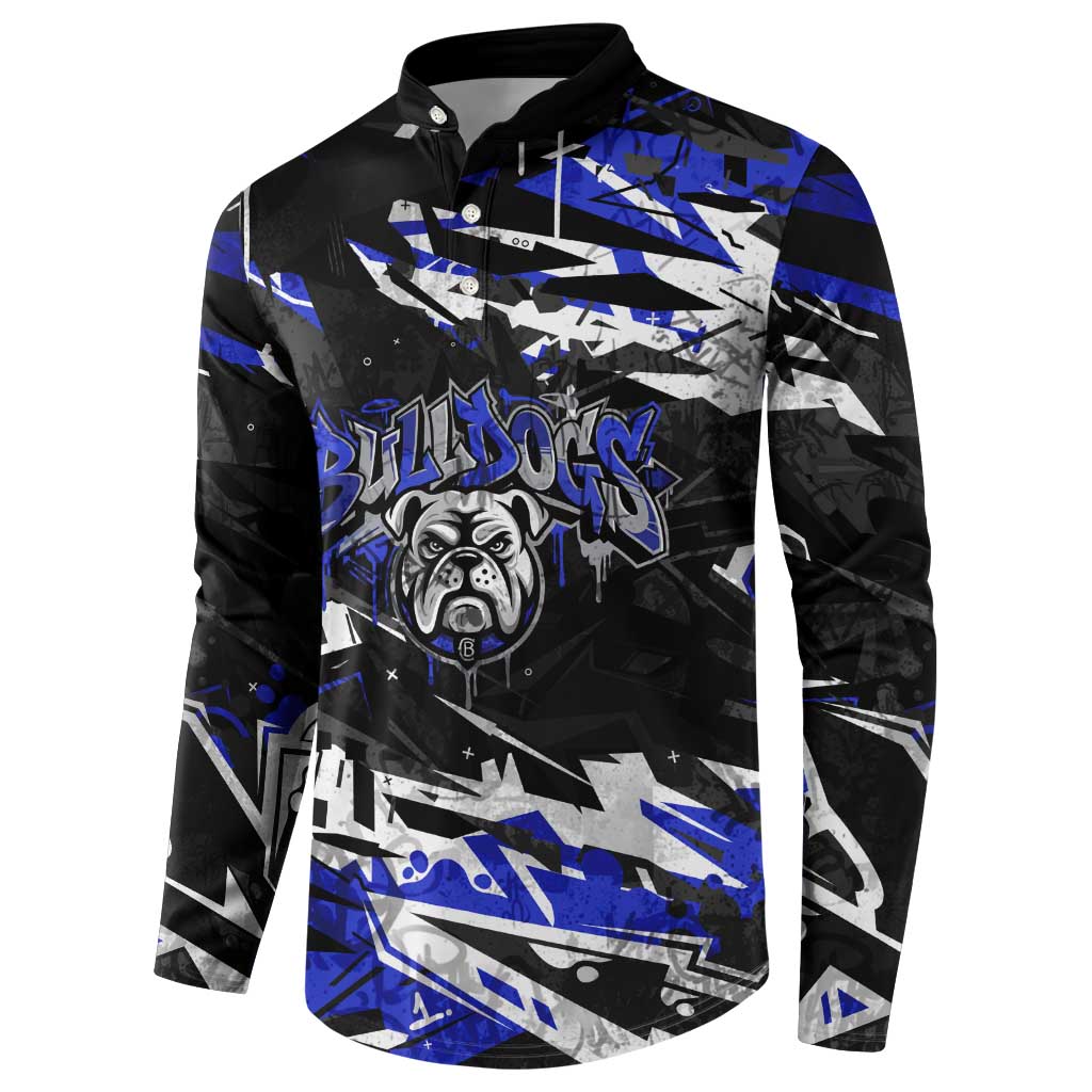 Personalized Canterbury-Bankstown Bulldogs Button Sweatshirt Graffiti Grunge Abstract Urban Street Style Design