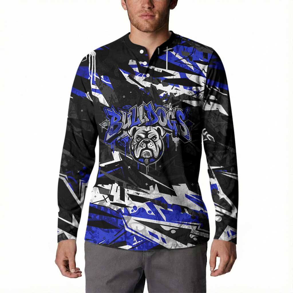 Personalized Canterbury-Bankstown Bulldogs Button Sweatshirt Graffiti Grunge Abstract Urban Street Style Design