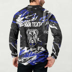 Personalized Canterbury-Bankstown Bulldogs Button Sweatshirt Graffiti Grunge Abstract Urban Street Style Design
