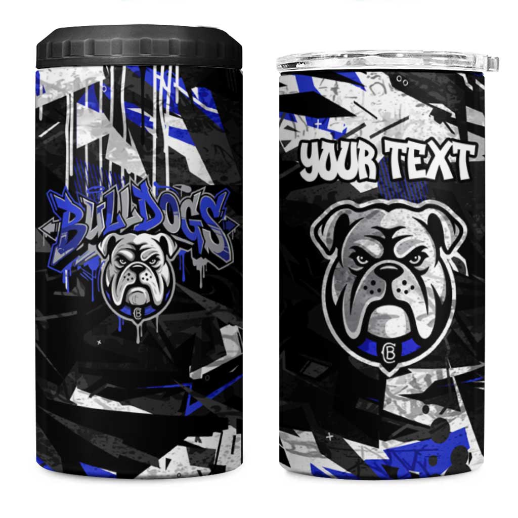 Personalized Canterbury-Bankstown Bulldogs 4 in 1 Can Cooler Tumbler Graffiti Grunge Abstract Urban Street Style Design