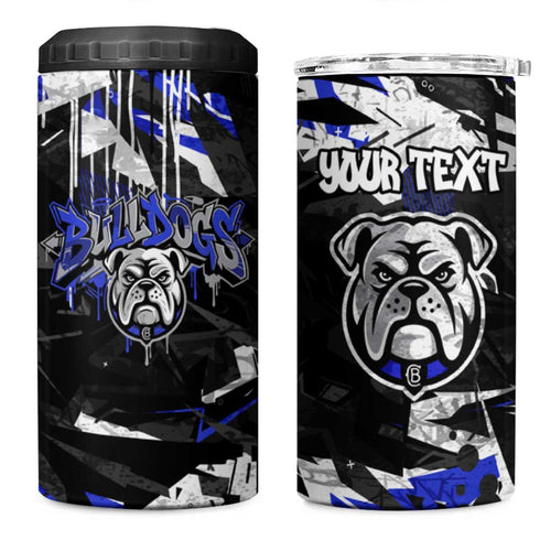 Personalized Canterbury-Bankstown Bulldogs 4 in 1 Can Cooler Tumbler Graffiti Grunge Abstract Urban Street Style Design