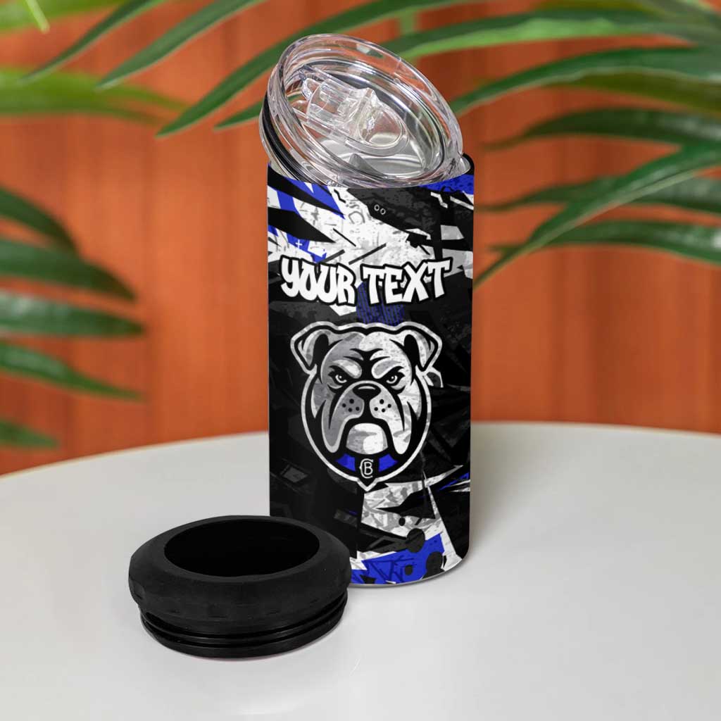 Personalized Canterbury-Bankstown Bulldogs 4 in 1 Can Cooler Tumbler Graffiti Grunge Abstract Urban Street Style Design