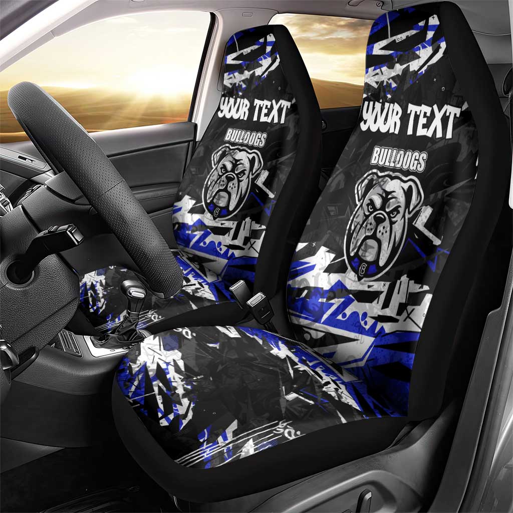 Personalized Canterbury-Bankstown Bulldogs Car Seat Cover Graffiti Grunge Abstract Urban Street Style Design