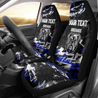Personalized Canterbury-Bankstown Bulldogs Car Seat Cover Graffiti Grunge Abstract Urban Street Style Design