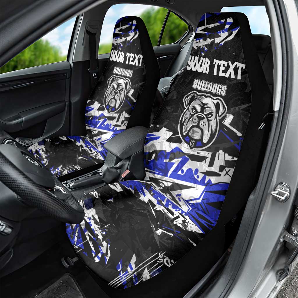 Personalized Canterbury-Bankstown Bulldogs Car Seat Cover Graffiti Grunge Abstract Urban Street Style Design