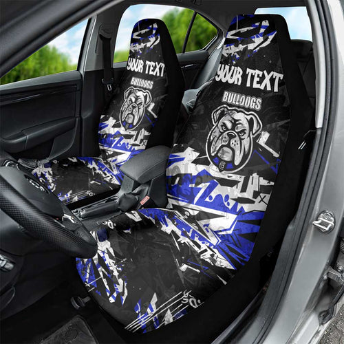 Personalized Canterbury-Bankstown Bulldogs Car Seat Cover Graffiti Grunge Abstract Urban Street Style Design