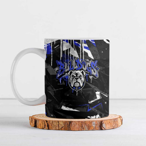 Personalized Canterbury-Bankstown Bulldogs Ceramic Mug Graffiti Grunge Abstract Urban Street Style Design