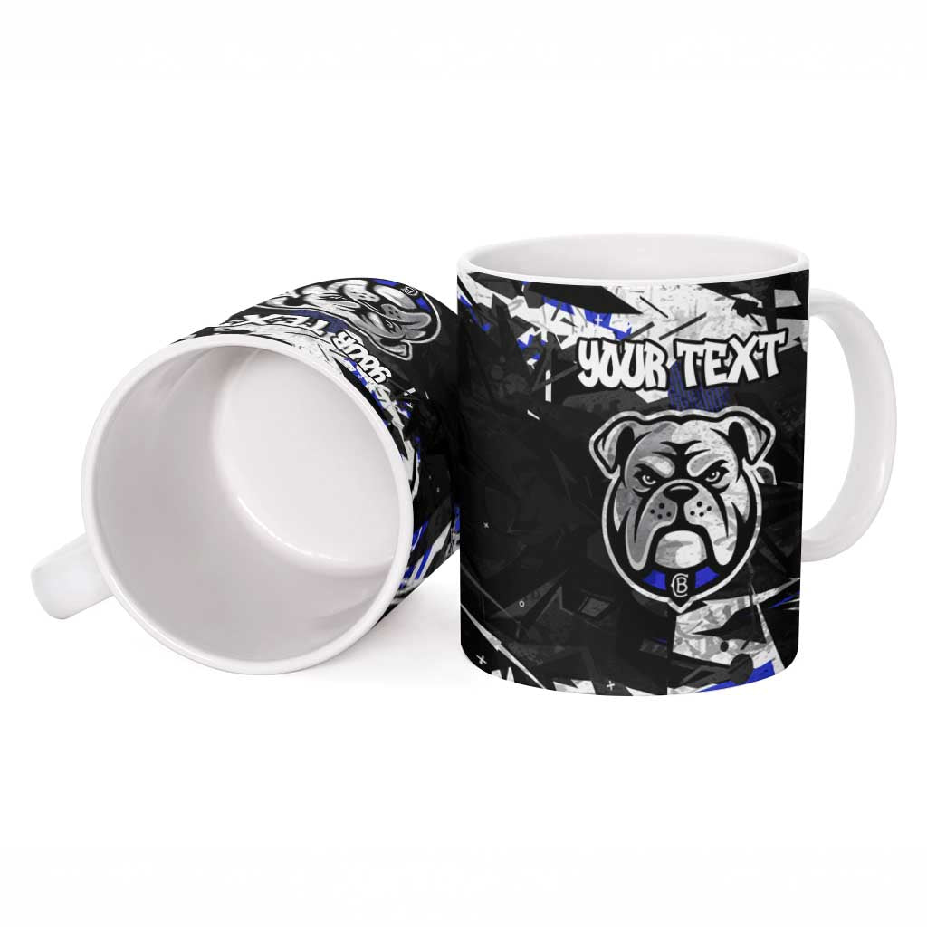 Personalized Canterbury-Bankstown Bulldogs Ceramic Mug Graffiti Grunge Abstract Urban Street Style Design