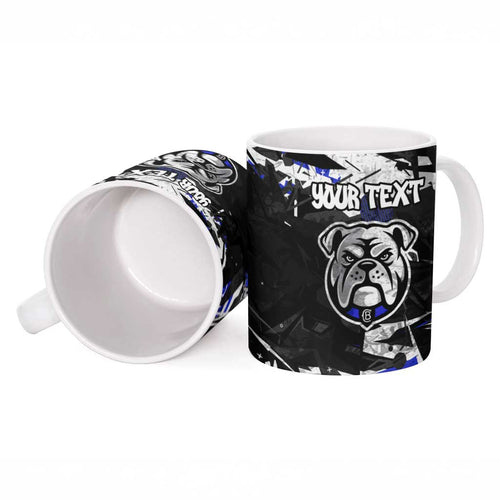 Personalized Canterbury-Bankstown Bulldogs Ceramic Mug Graffiti Grunge Abstract Urban Street Style Design