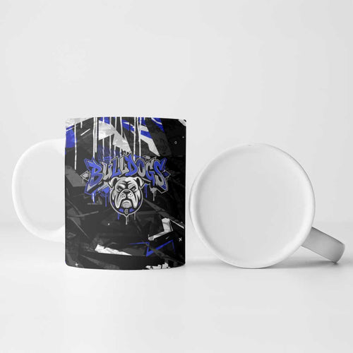 Personalized Canterbury-Bankstown Bulldogs Ceramic Mug Graffiti Grunge Abstract Urban Street Style Design