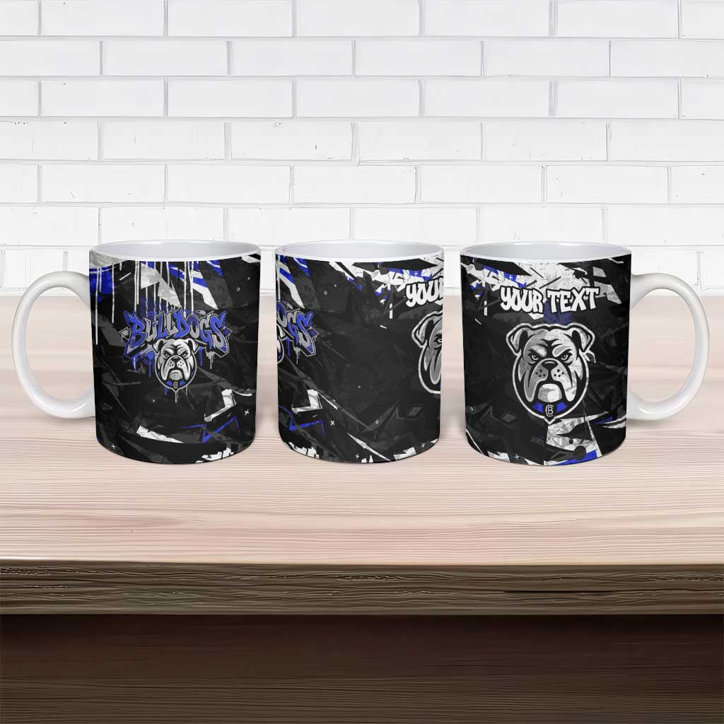 Personalized Canterbury-Bankstown Bulldogs Ceramic Mug Graffiti Grunge Abstract Urban Street Style Design
