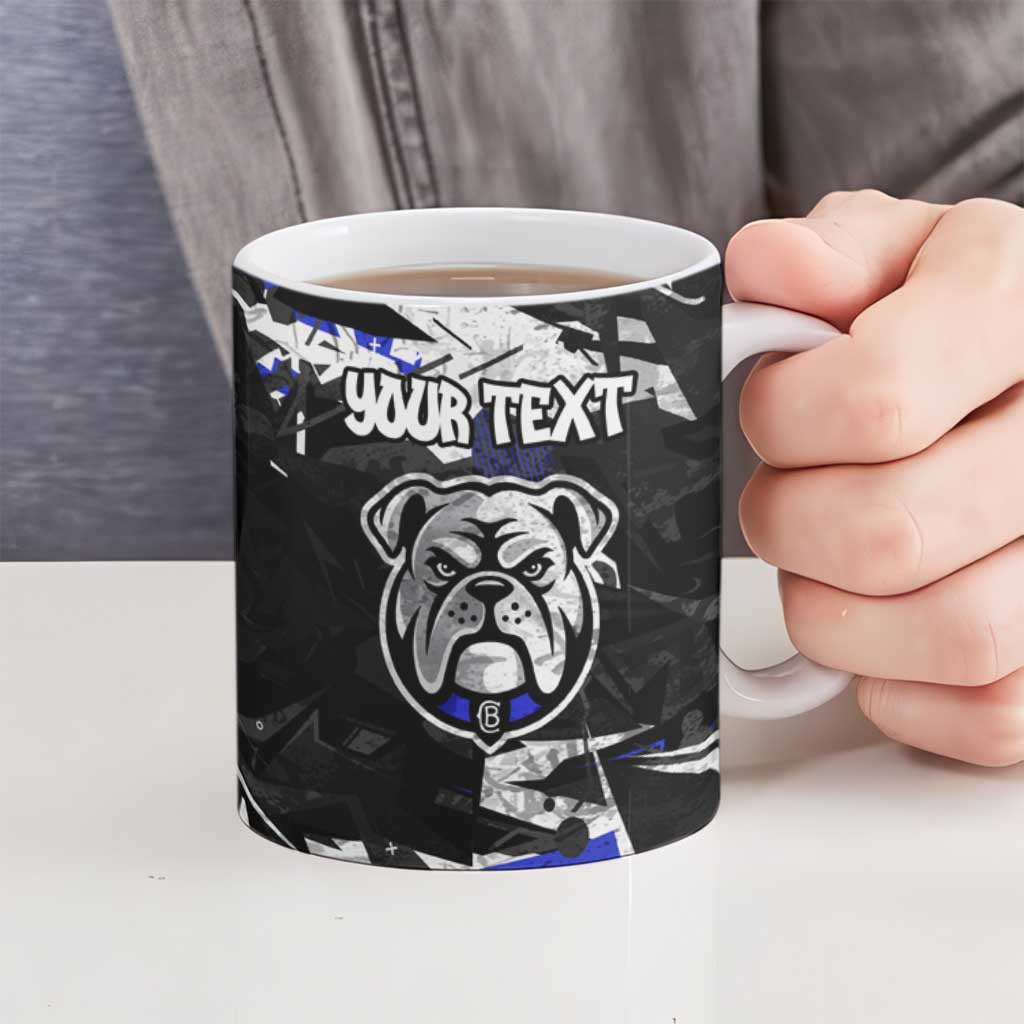 Personalized Canterbury-Bankstown Bulldogs Ceramic Mug Graffiti Grunge Abstract Urban Street Style Design