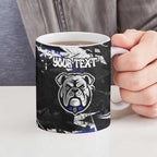 Personalized Canterbury-Bankstown Bulldogs Ceramic Mug Graffiti Grunge Abstract Urban Street Style Design