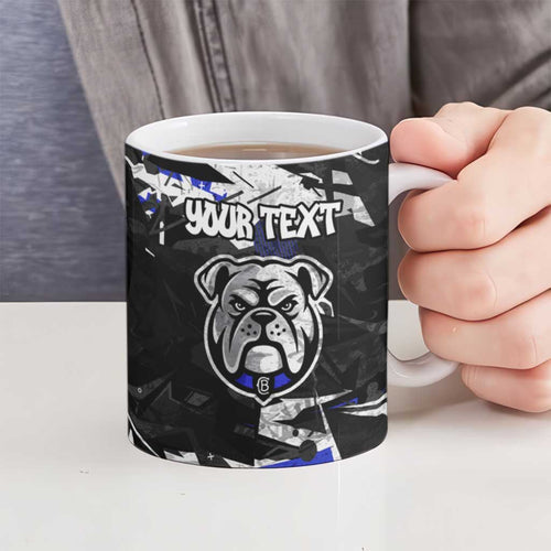 Personalized Canterbury-Bankstown Bulldogs Ceramic Mug Graffiti Grunge Abstract Urban Street Style Design