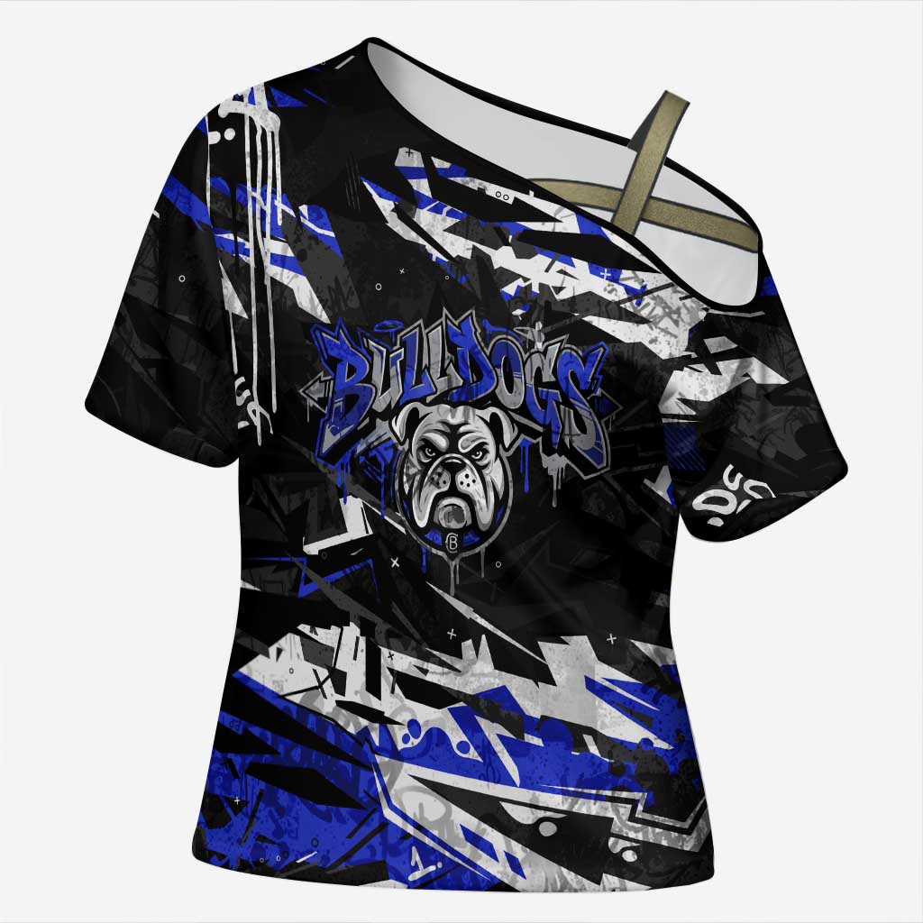 Personalized Canterbury-Bankstown Bulldogs Cross Shoulder Shirt Graffiti Grunge Abstract Urban Street Style Design