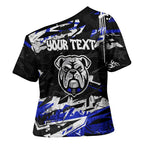Personalized Canterbury-Bankstown Bulldogs Cross Shoulder Shirt Graffiti Grunge Abstract Urban Street Style Design
