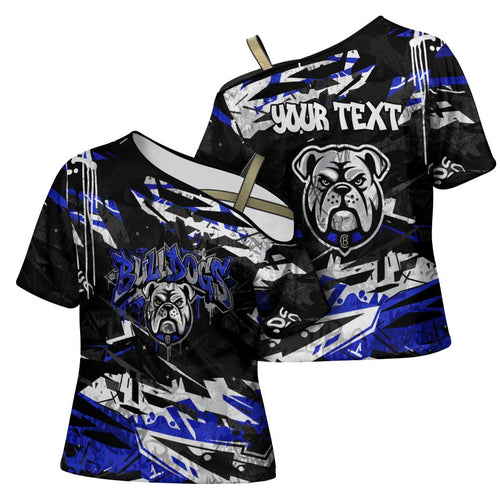 Personalized Canterbury-Bankstown Bulldogs Cross Shoulder Shirt Graffiti Grunge Abstract Urban Street Style Design