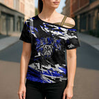 Personalized Canterbury-Bankstown Bulldogs Cross Shoulder Shirt Graffiti Grunge Abstract Urban Street Style Design