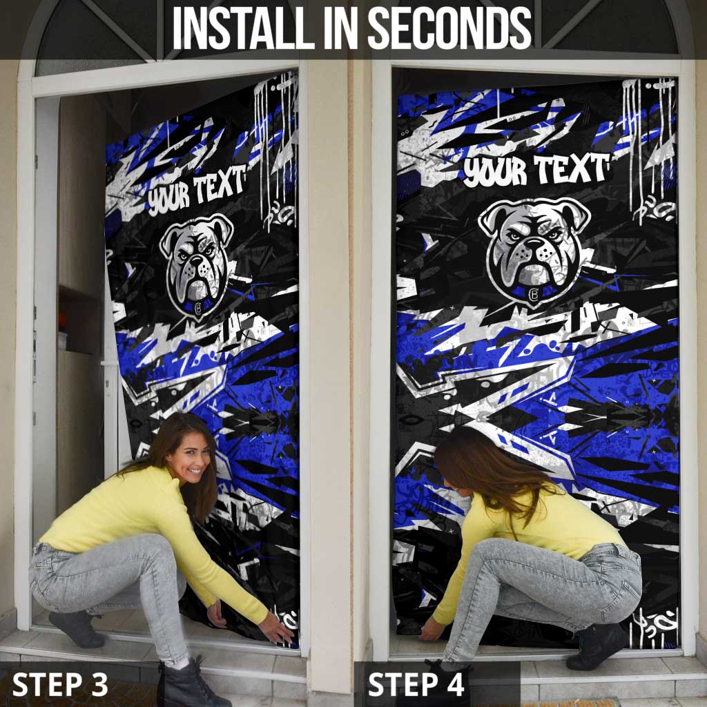 Personalized Canterbury-Bankstown Bulldogs Door Cover Graffiti Grunge Abstract Urban Street Style Design