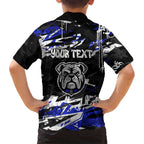 Personalized Canterbury-Bankstown Bulldogs Family Matching Puletasi and Hawaiian Shirt Graffiti Grunge Abstract Urban Street Style Design