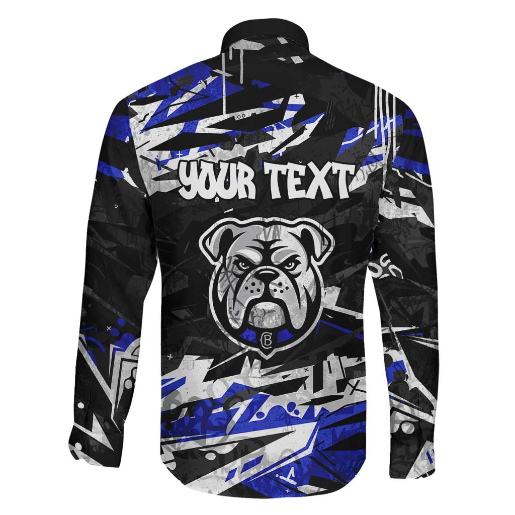 Personalized Canterbury-Bankstown Bulldogs Family Matching Puletasi and Hawaiian Shirt Graffiti Grunge Abstract Urban Street Style Design