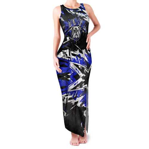 Personalized Canterbury-Bankstown Bulldogs Family Matching Tank Maxi Dress and Hawaiian Shirt Graffiti Grunge Abstract Urban Street Style Design